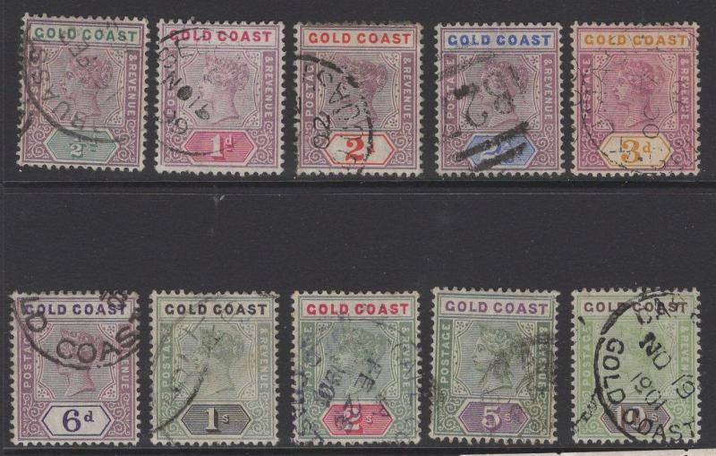 GOLD COAST SG26/34 1898-902 DEFINITIVE SET USED