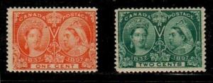 Canada Scott 51-2 Mint hinged (Catalog Value $47.00)