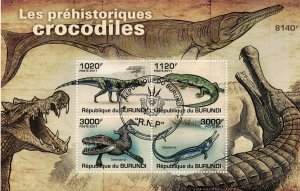 BURUNDI 2011 - Prehistoric  crocodiles/ minisheet