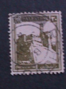 ​PALESTINE-1927-SC# 77 CITADEL OF JERUSALEM-USED FANCY CANCEL VF 96 YEARS OLD