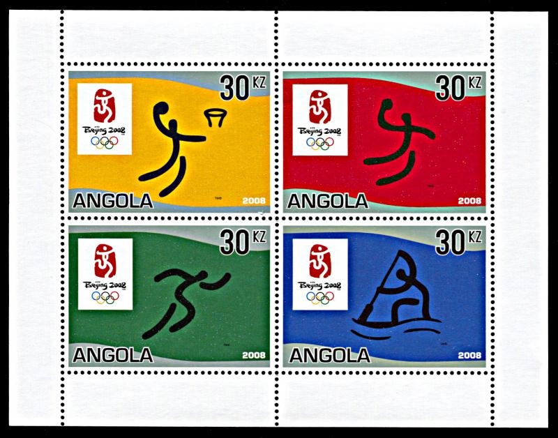 Angola 1335, MNH, Beijing Olympics miniature sheet