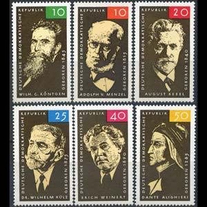 DDR 1965 - Scott# 753-5 Famous Persons Set of 6 NH