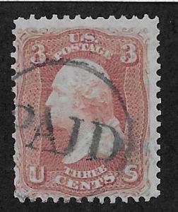 UNITED STATES SC# 65  RED CANCEL AVF/U