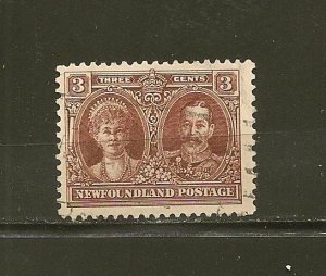 Canada Newfoundland SC#165 Queen Mary and King George V 3C Brown Used