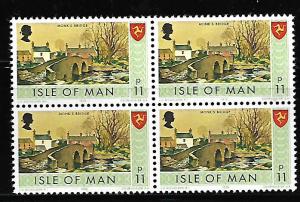 GB, ISLE OF MAN 120 MNH MONKS BRIDGE BLOCK OF 4