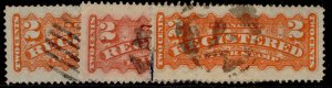 CANADA QV SG R1 + R2 + R3, 1873-92 2c SHADE VARIETIES, USED. Cat £20.