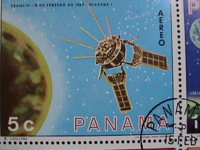 PANAMA-1989 WORLD FAMOUS AIR & SPACE PROGRAMS CTO SHEET VERY FINE-