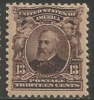 U.S. Scott #308 13-Cent Harrison Stamp - Mint Single
