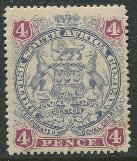 British South Africa - Scott 54 - Arms -1897 - MH - Single 4p Stamp