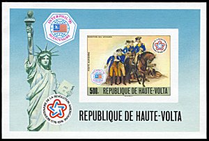 Upper Volta C244 ,MNH imperf., Interphil '76 Exhibition souvenir sheet