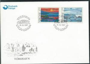 FAROE ISLANDS #166-167 COLLAGES BY ZACHARIAS FIRST DAY COVER