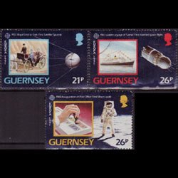 GUERNSEY 1991 - Scott# 450-2 Europa-Space 21-26p Used