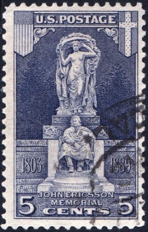 SC#628 2¢ Ericsson Memorial (1926) Used