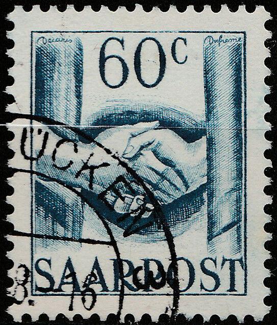 SARRE / SAAR / SAARLAND - 1948 - Mi.240 60c with SAARBRÜCKEN cancel - VFU