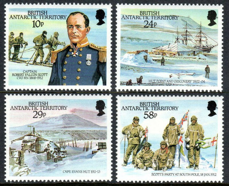 British Antarctic Territory 137-140,MNH.Capt.Robert Falcon Scott expedition,1987