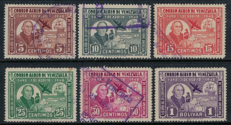 Venezuela #C278-83  CV $5.20  Christopher Columbus