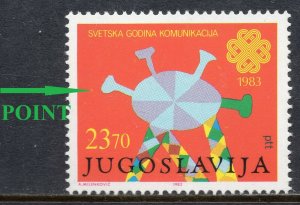 010 - Yugoslavia 1983 - World Communications Year - ERROR - MNH Stamp