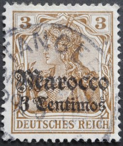 German Post Offices in Morocco 1906 Three Centimos with a TANGER postmark 