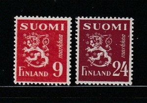 Finland 272, 274 MH Coat Of Arms