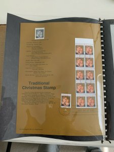 USPS Souvenir Page Scott 2578, 1991 traditional Christmas stamps