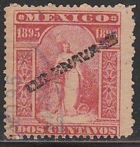 MEXICO-Cuernavaca R130B 2¢ 1895-1896 REVENUE STAMP, USED. F. (1517)