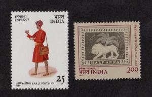 INDIA Sc# 768 - 769 MNH FVF Set-2 Postman Lion