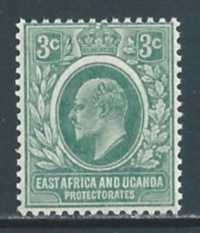 East Africa & Uganda Prot. #32 NH 3c King Edward VII - Wmk. 3
