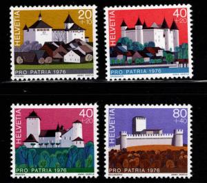 Switzerland Scott B439-442 MNH** 1976 castle semi postal set