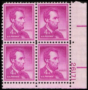 US #1036a LINCOLN MNH LR PLATE BLOCK #26171