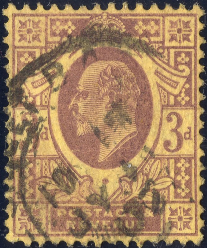 1902 3p dull purple & orange yellow Great Britain SC132