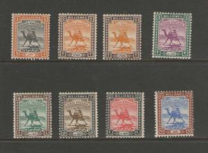 Sudan 1921 SG 30-36 set of 8 MH