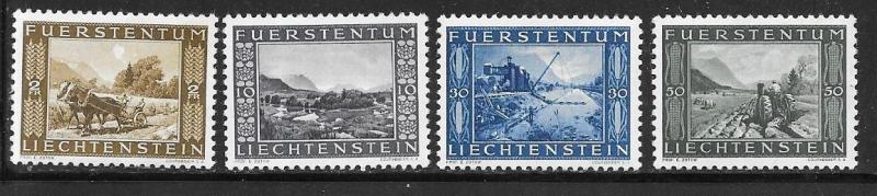 Liechtenstein #192-195 Terrain before Reclaming ( MNH)  CV $9.75