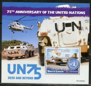 SIERRA LEONE 2020 75th ANNIVERSARY OF THE UNITED NATIONS SOUVENIR SHEET MINT NH