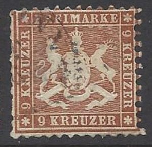 Wurttemberg - SC# 39a  VF CV $60