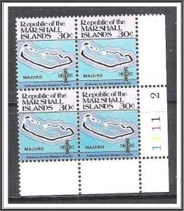 Marshall Islands #44 Maps Plate Block MNH