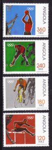 ANGOLA Sc# 842 - 845 MNH FVF Set-4 Olympics Hurdles Basketball Cycling