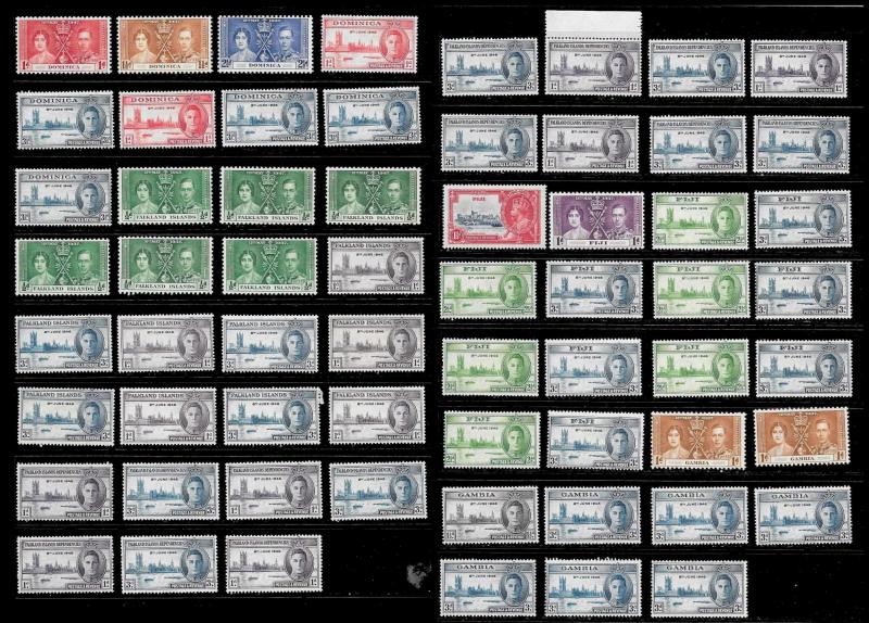 BRITISH COLONIES (890 Stamps) Omnibus Set Stamps Blocks Pairs Singles ALL Mint