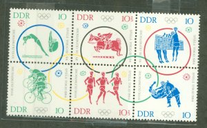 German Democratic Republic (DDR) #711-714/B119-B120 Mint (NH) Single (Complete Set)