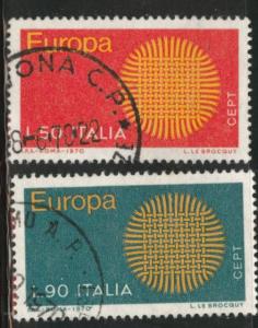 Italy Scott 1013-1014 used 1969 Europa set