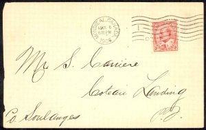Canada Sc# 90 on cover (a) 1906 2c King Edward VII