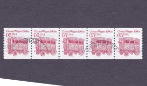 Used PNC5 5c Circus Wagon 2 US 2452a MNH