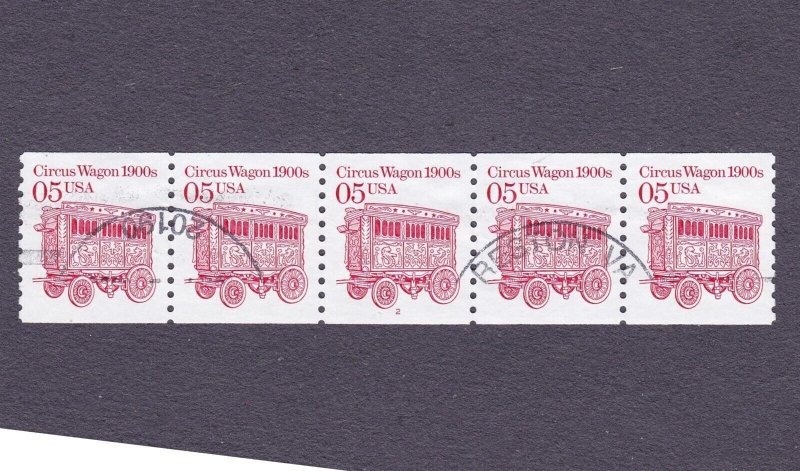 Used PNC5 5c Circus Wagon 2 US 2452a MNH