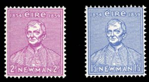 Ireland #153-154 Cat$19.75, 1954 Catholic University, set of two, never hinged