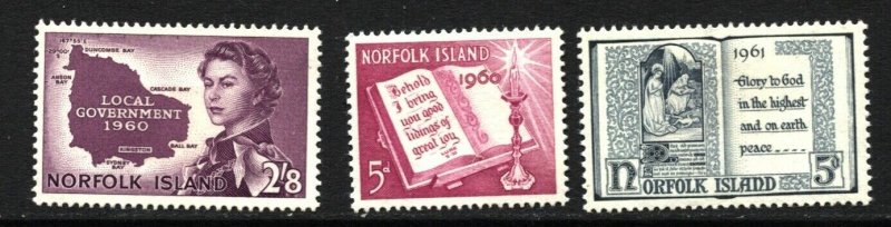 NORFOLK ISLAND 1-44, mint, hinge remaining F-VF CV $173.55 (TJ 12/5) 