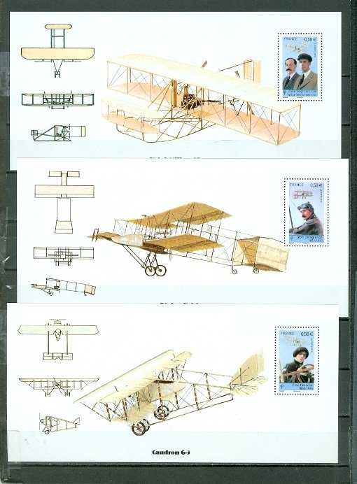 FRANCE 2010  AIR PIONEERS COLLECTION. #3900-02..VERY NICE CAT VAL. $100.++