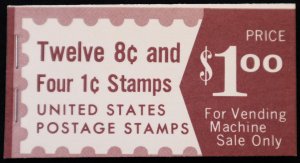 U.S. Mint Stamp Scott #BK117 2 Panes of 6 8c Stamps/1 Pane of 4 1c Stamps.