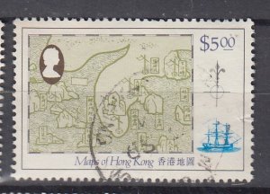 J39975  JL Stamps 1984 hong kong used #430 map