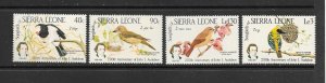 BIRDS - SIERRA LEONE #671-4  AUDUBON  MNH