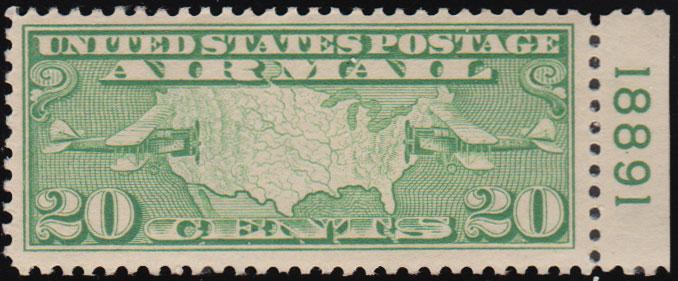 United States Scott C9 Mint never hinged.