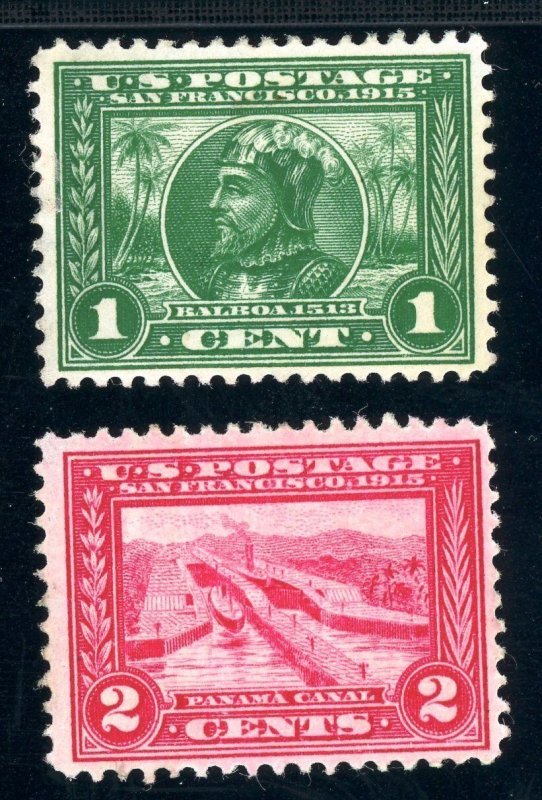 USAstamps Unused VF US 1913 Panama-Pacific Scott 397, 398 Part OG MHR 